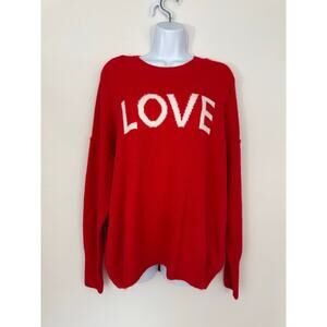 Vince Camuto LOVE Red Oversized Knit Sweater M